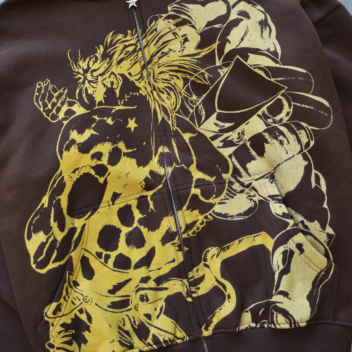 JoJo's Bizarre Adventure - The world Zip Up Hoodie