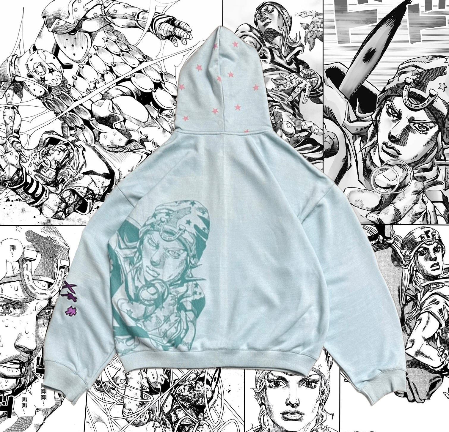 JoJo's Bizarre Adventure - Johnny Joestar Zip-Up Hoodie